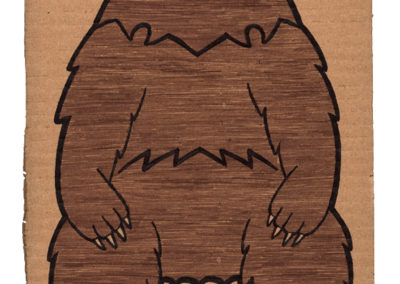 Brown Bear - permanent marker and felt tip on recycled cardboard