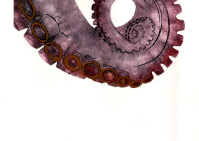 Tentacle - collagraph