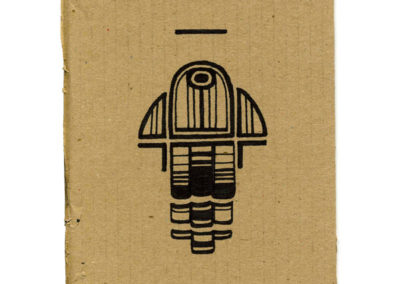 Totem - angel II - permanent marker on recycled cardboard