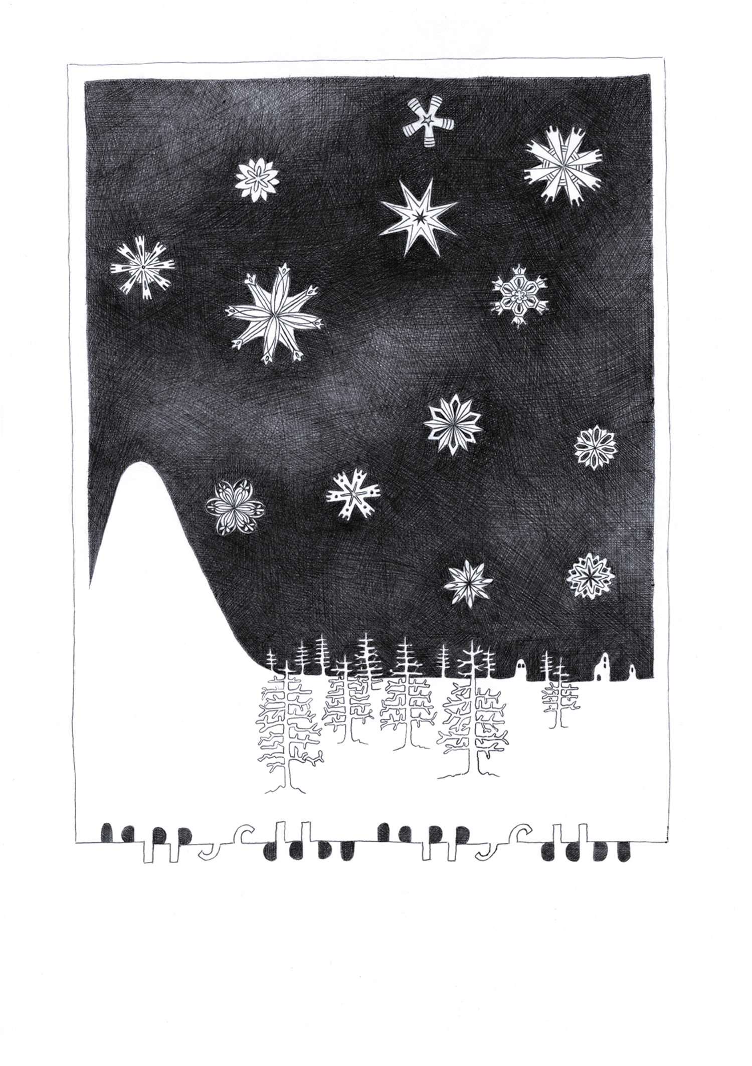 snowy-landscape-2-illustration Snowy landscape 2