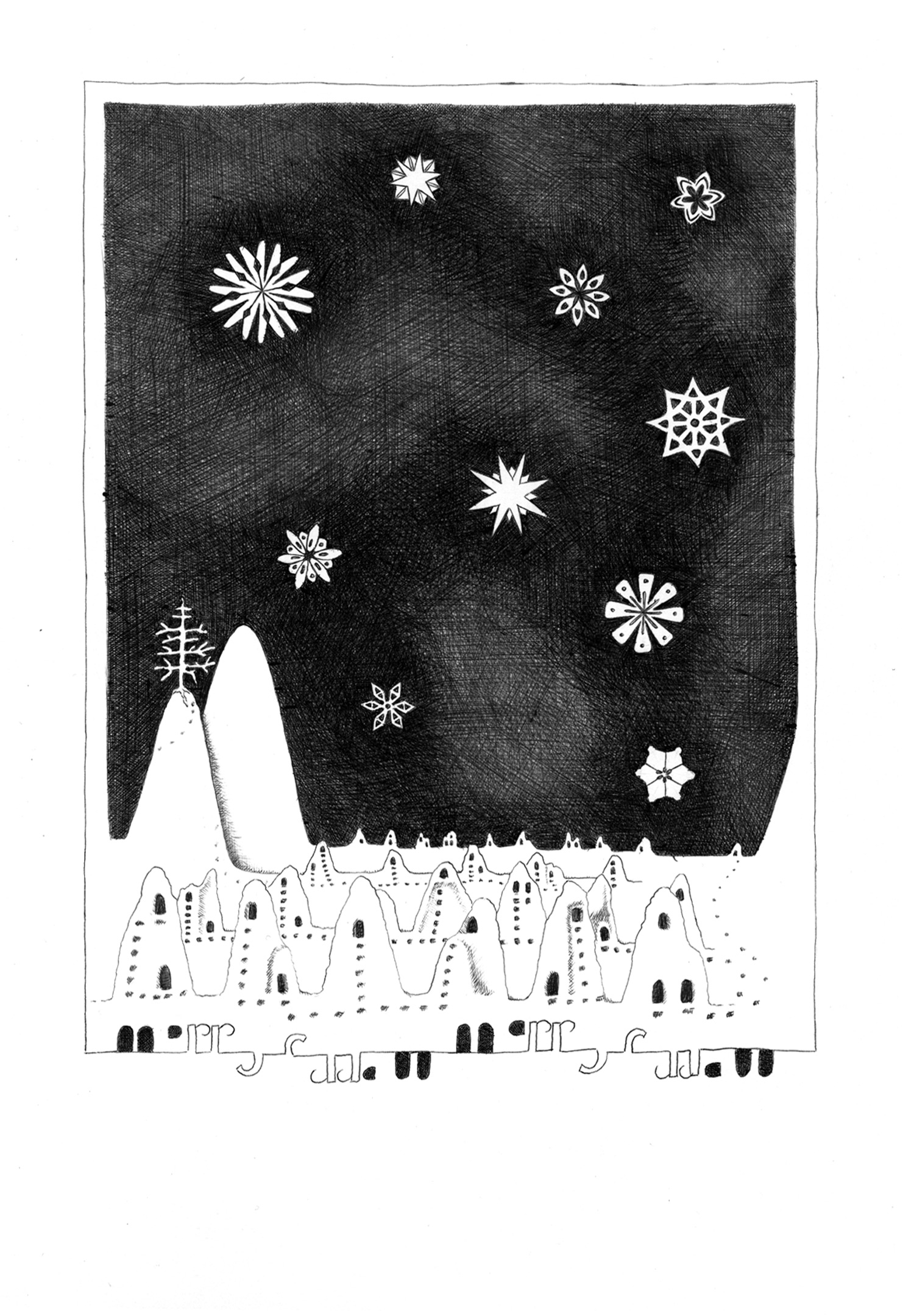 snowy-landscape-3-illustration Snowy landscape 3