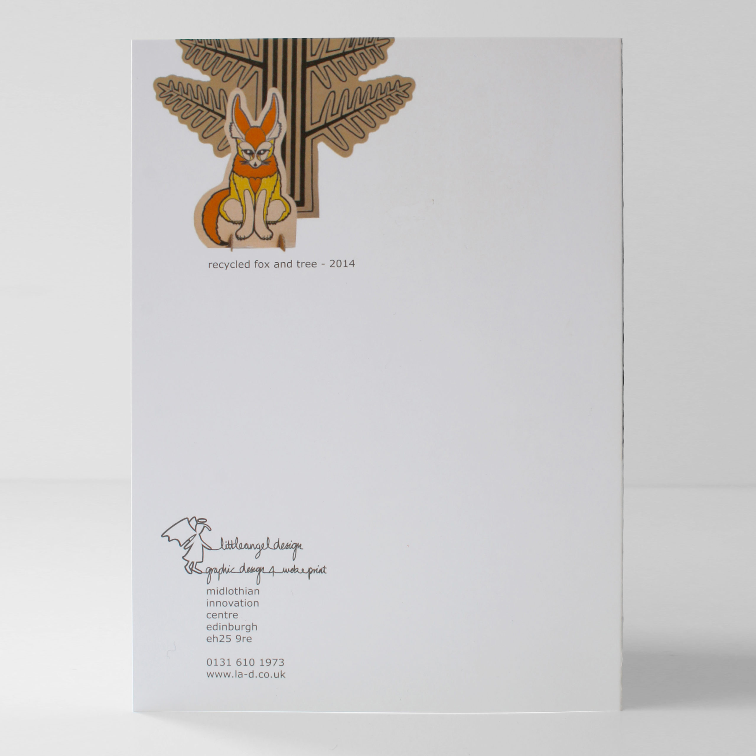fox-back-l Fennec fox card