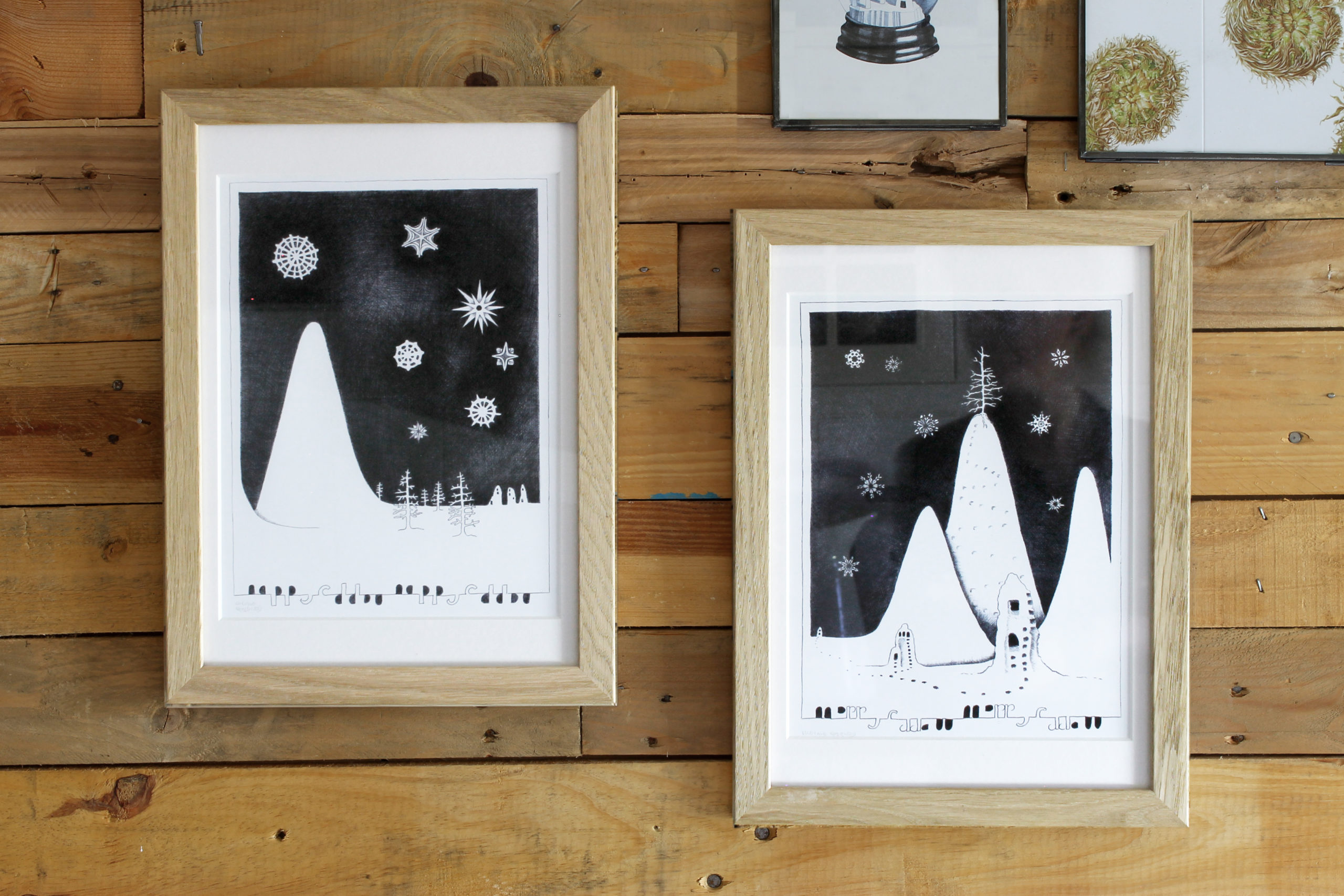 hills-4and1 Snowy landscape 1 & 4