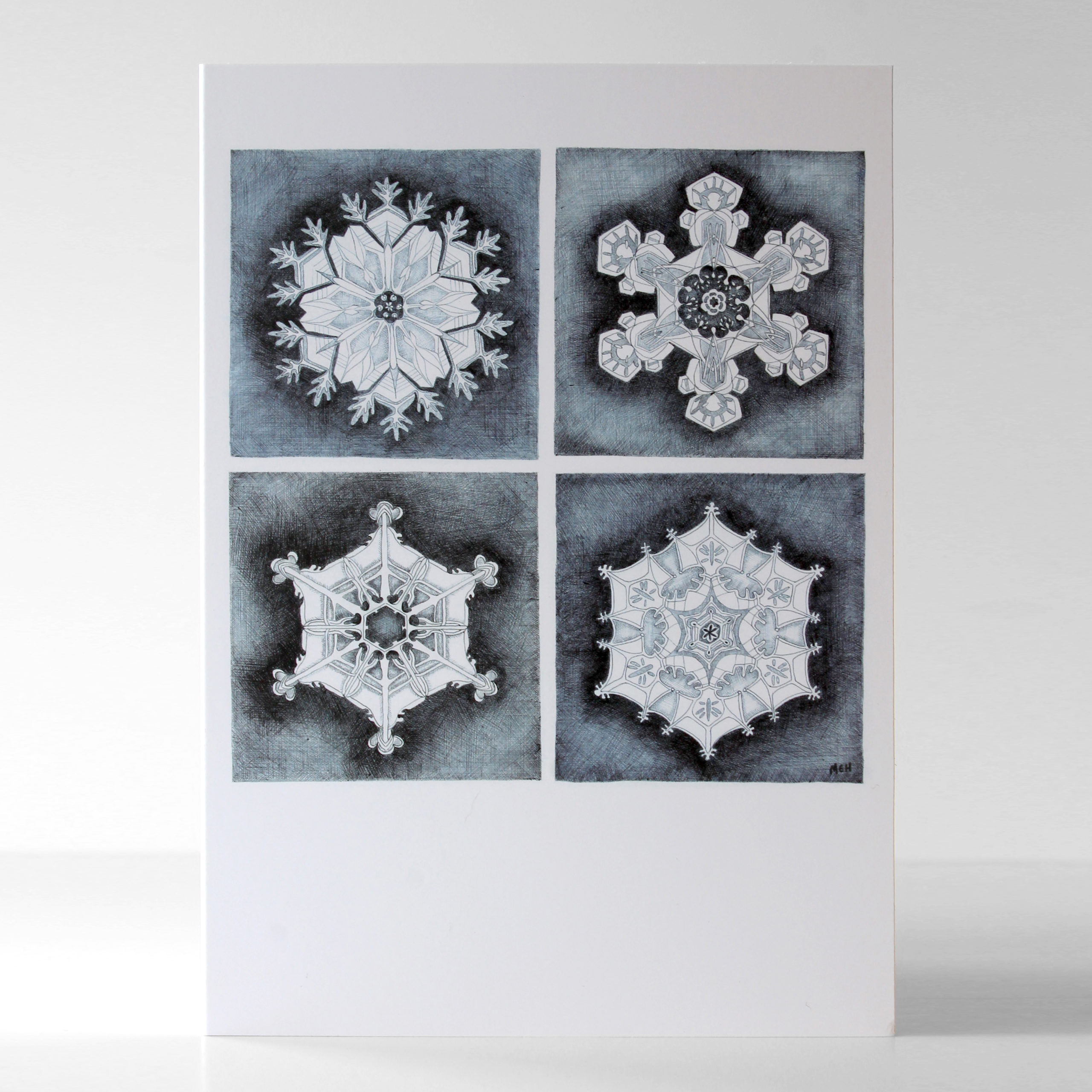 Snowflakes x 4 card